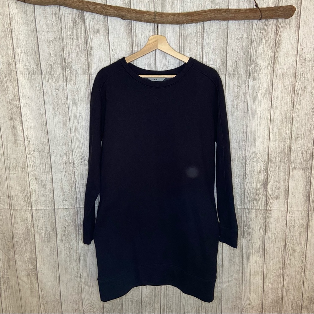 Athleta Lolo black sweatshirt dress